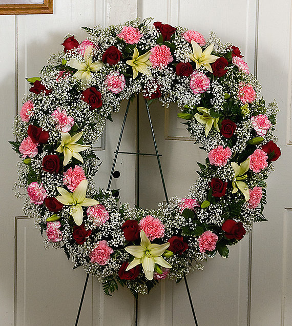 Red, Pink and White Wreath